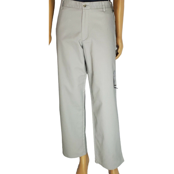 New Men's Dockers Easy Khaki Straight Fit D2 Flat Front Pants Gray 36x29.5* NWT - Picture 1 of 8